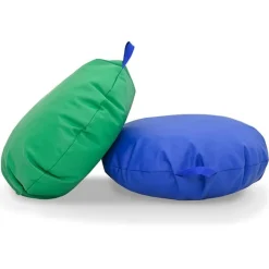 Childrens Factory Mini Round Pouf with Handle - Set of 2^ Floor Seating|Bean Bag Chairs