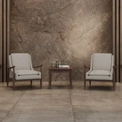 OfficeSource Mira Wood Arm Upholstered Lounge Chair^ Reception & Waiting Room