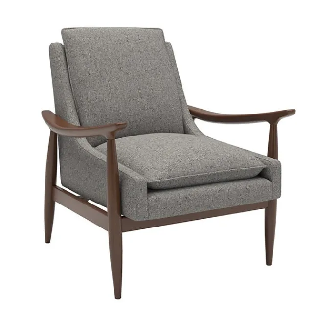 OfficeSource Mira Wood Arm Upholstered Lounge Chair^ Reception & Waiting Room