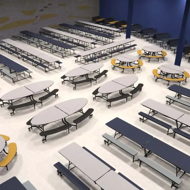 National Public Seating Mobile Bench Cafeteria Tables^ Cafeteria|Cafeteria Tables