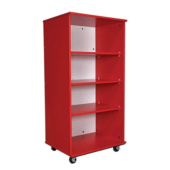 TotMate Mobile Bookcase with Dry Erase Back (30" W x 23" D x 60" H)^ Bookcases