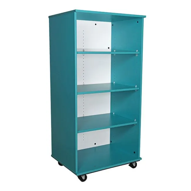 TotMate Mobile Bookcase with Dry Erase Back (30" W x 23" D x 60" H)^ Bookcases