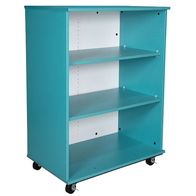 TotMate Mobile Bookcase with Dry Erase Back (36" W x 23" D x 48" H)^ Bookcases