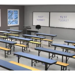 National Public Seating Mobile Convertible Bench Tables^ Cafeteria|Cafeteria Tables
