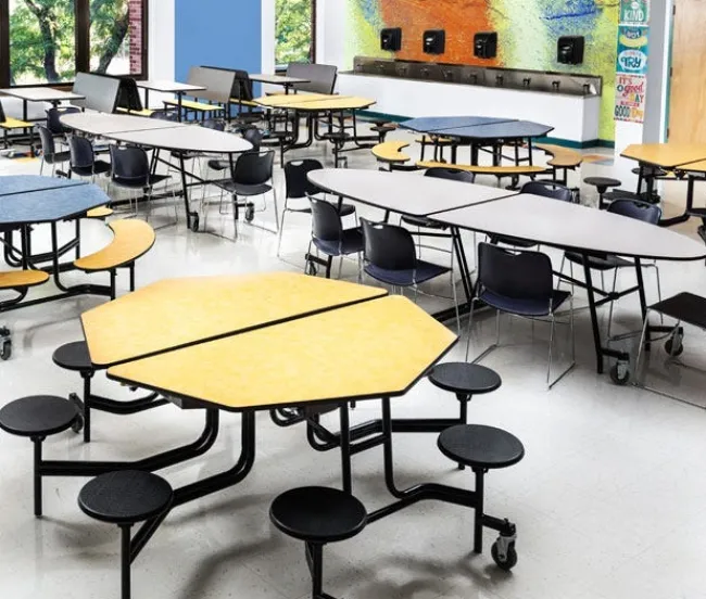 National Public Seating Mobile Elliptical Cafeteria Tables^ Cafeteria|Cafeteria Tables