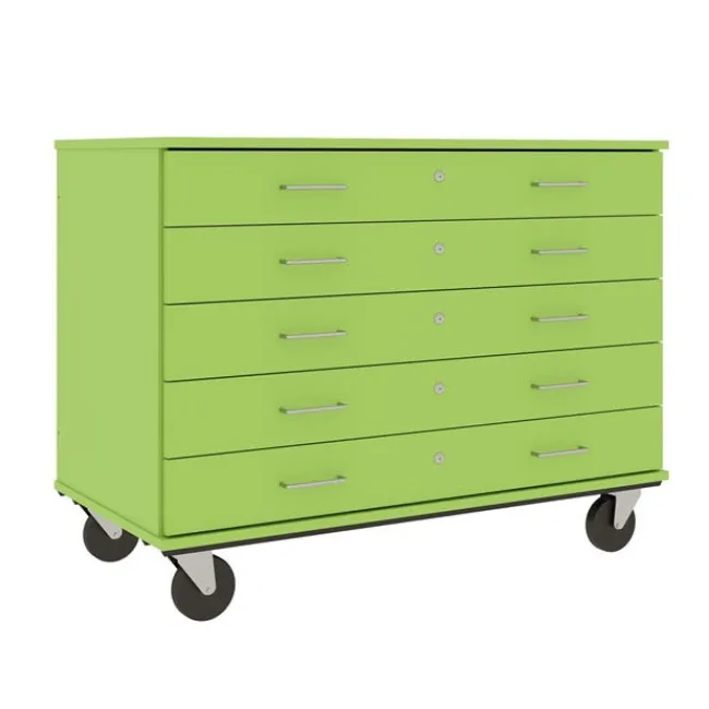 Stevens Industries Mobile Five Drawer Storage Unit^ Mobile Cabinets|Flat File & Paper Racks