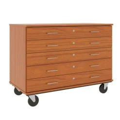 Stevens Industries Mobile Five Drawer Storage Unit^ Mobile Cabinets|Flat File & Paper Racks