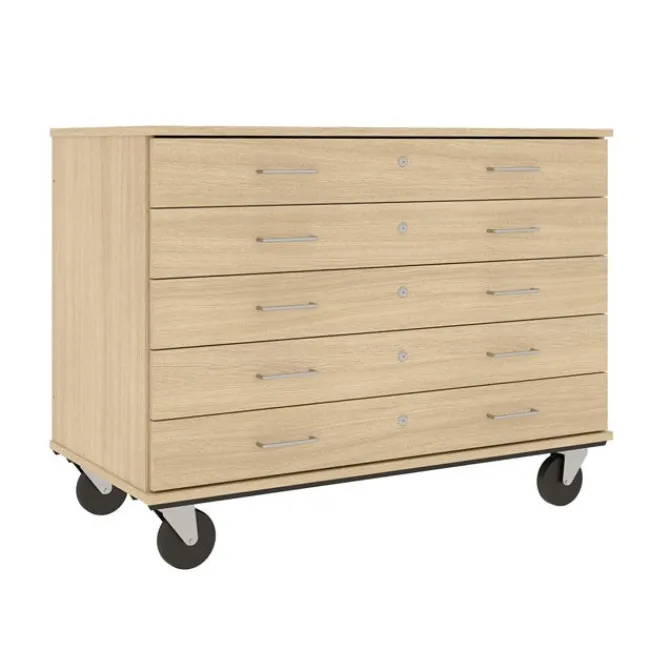 Stevens Industries Mobile Five Drawer Storage Unit^ Mobile Cabinets|Flat File & Paper Racks