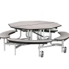 National Public Seating Mobile Octagon Cafeteria Tables with Benches^ Cafeteria|Cafeteria Tables