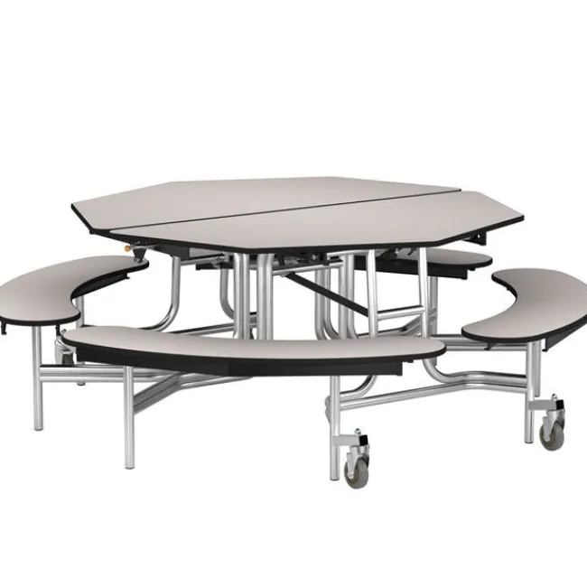 National Public Seating Mobile Octagon Cafeteria Tables with Benches^ Cafeteria|Cafeteria Tables