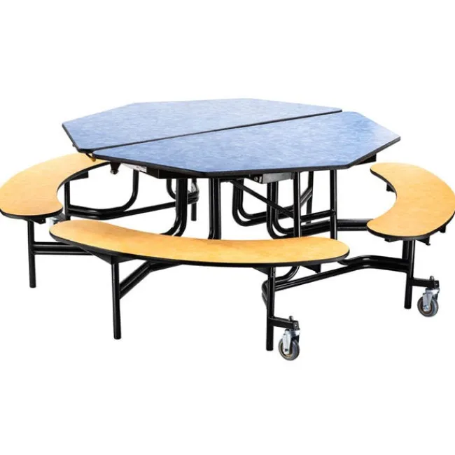 National Public Seating Mobile Octagon Cafeteria Tables with Benches^ Cafeteria|Cafeteria Tables