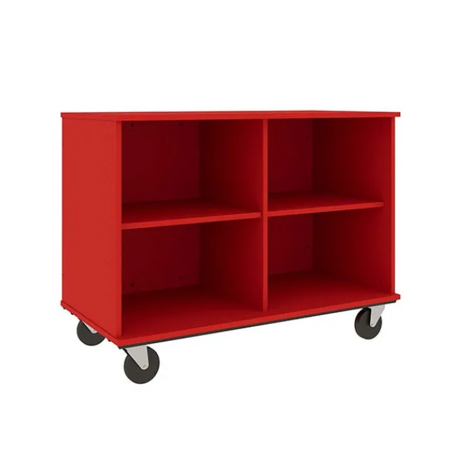 Stevens Industries Mobile Open Divided Storage Cabinet^ Bookcases