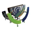 AmTab Mobile Round Cafeteria Tables with Benches^ Cafeteria|Cafeteria Tables