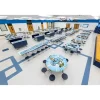 AmTab Mobile Round Cafeteria Tables with Stools^ Cafeteria|Cafeteria Tables