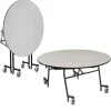 National Public Seating Mobile Shape EasyFold Tables w/ Round Top^ Cafeteria|Cafeteria Tables