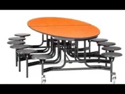 National Public Seating Mobile Stool Cafeteria Tables - Powder Coat Frame^ Cafeteria|Cafeteria Tables