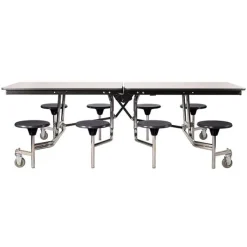 National Public Seating Mobile Stool Cafeteria Tables - Chrome Frame^ Cafeteria|Cafeteria Tables