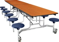 National Public Seating Mobile Stool Cafeteria Tables - Chrome Frame^ Cafeteria|Cafeteria Tables