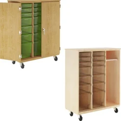 Diversified Spaces Mobile Tote & More Storage Cabinet^ Lab Storage|Science Storage