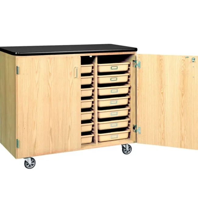 Diversified Spaces Mobile Tote Tray Storage^ Lab Storage|Mobile Lab Units