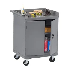 Tennsco Mobile Workbench with 2-Door Storage Cabinet^ Mobile Cabinets|Workshop & Tool Cabinets