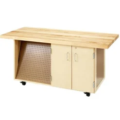 Diversified Spaces Mobile Workbench w/ Pegboard^ Makerspace & Shop