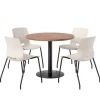 KFI Seating Mode Cafe Table with Four Lola Stack Chairs^ Restaurant & Cafe|Cafe Table & Chair Sets