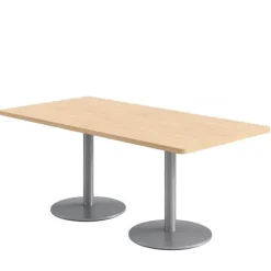 KFI Seating Mode Counter Height Cafe Table w/ Silver Round Base (36'' x 72'' Rectangle)^ Cafe Tables|Café
