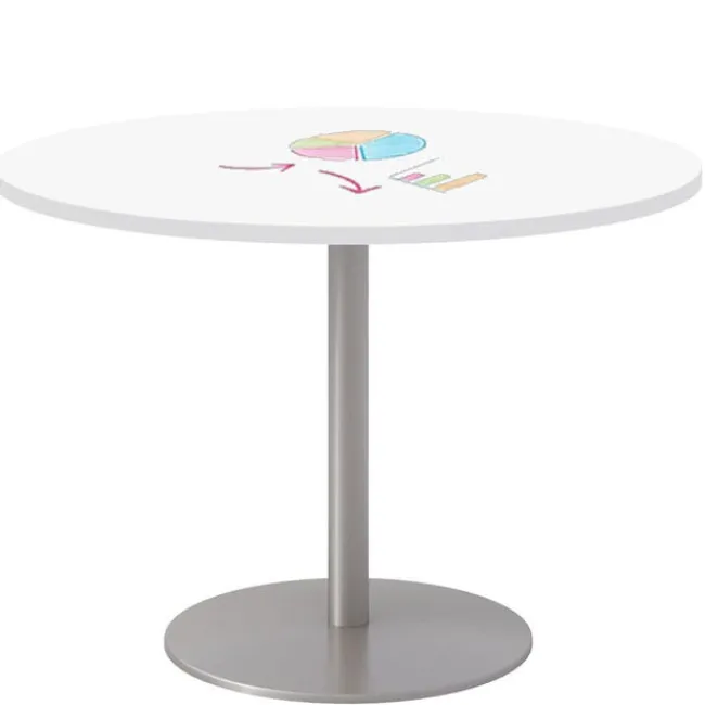 KFI Seating Mode Dry Erase Cafe Tables w/ Silver Round Base^ Cafe Tables|Café