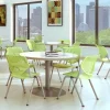 KFI Seating Mode Dry Erase Rectangular Bar Height Cafe Table w/ Silver Round Base (36'' x 72'' Rectangle)^ Cafe Tables|Café