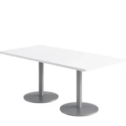 KFI Seating Mode Dry Erase Rectangular Bar Height Cafe Table w/ Silver Round Base (36'' x 72'' Rectangle)^ Cafe Tables|Café
