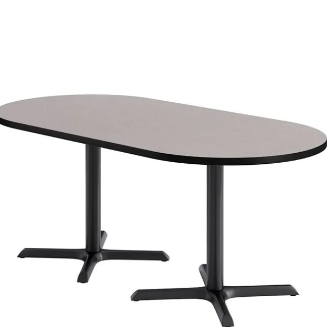 KFI Seating Mode Racetrack Bar Height Café Tables w/ Black X-Base^ Cafe Tables|Café