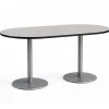 KFI Seating Mode Racetrack Café Tables w/ Round Silver Base^ Cafe Tables|Café