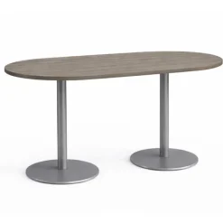 KFI Seating Mode Racetrack Café Tables w/ Round Silver Base^ Cafe Tables|Café