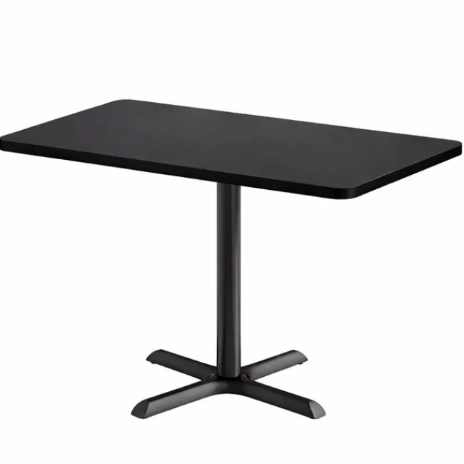 KFI Seating Mode Rectangular Cafe Table w/ Black X Base^ Cafe Tables|Café