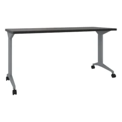 Hirsh Industries Modern Teacher T-Leg Table Desk w/ Casters - 60” W x 24” D^ Teacher Desks|Instructor Desks