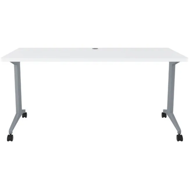 Hirsh Industries Modern Teacher T-Leg Table Desk w/ Casters - 60” W x 24” D^ Teacher Desks|Instructor Desks