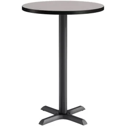 KFI Seating Mode Round Bar Height Cafe Table w/ Black X Base^ Cafe Tables|Café
