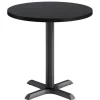 KFI Seating Mode Round Cafe Table w/ Black X-Base^ Cafe Tables|Café