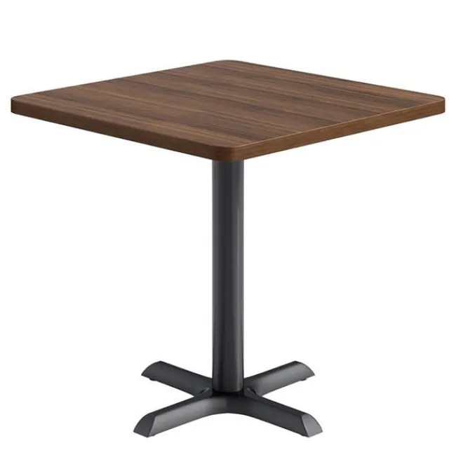 KFI Seating Mode Square Cafe Table w/ Black X-Base by KFI^ Cafe Tables|Café