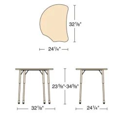 Virco Molecule Collaborative Classroom Desk w/ Plastic Bookbox^ Collaborative Desks|Open Front School Desks