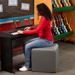 Jaxx Monroe Vinyl Cube Ottoman^ Bean Bag Chairs|Soft Seating