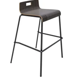 KFI Seating Multi-Use All Wood Counter Height Half-Back Stool^ Cafe Stools|Stools