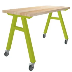 Diversified Spaces Natural Butcher Block A-Frame Tables^ Makerspace & Shop