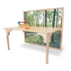 Whitney Brothers Nature View Serenity Table w/ Privacy Screen^ Wood Tables