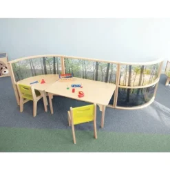 Whitney Brothers Nature View Serenity Table w/ Privacy Screen^ Wood Tables