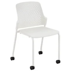 Safco Products Next Series Stack Chairs w/ Casters (Set of 4)^ Church|Plastic Stacking Chairs