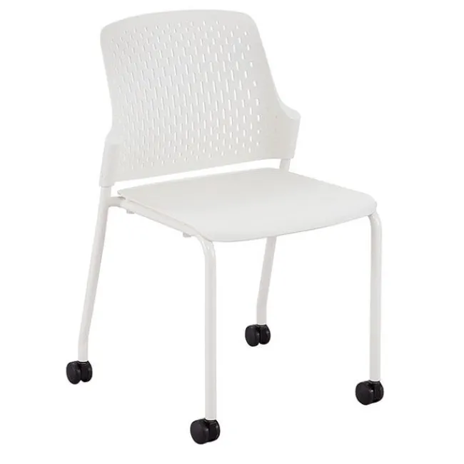 Safco Products Next Series Stack Chairs w/ Casters (Set of 4)^ Church|Plastic Stacking Chairs