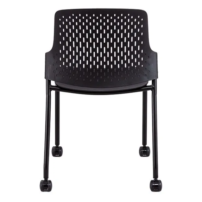 Safco Products Next Series Stack Chairs w/ Casters (Set of 4)^ Church|Plastic Stacking Chairs