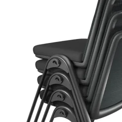 N9NE Node Stackable Guest Chair^ Padded Stack Chairs